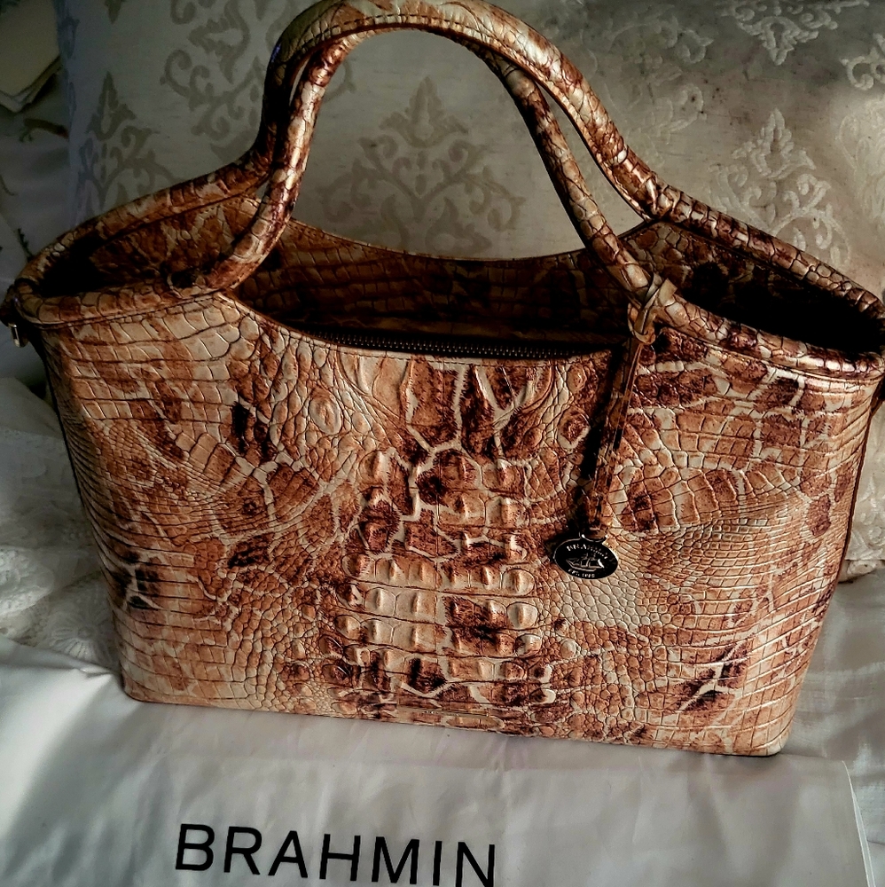 Brahmin Elaine Camel Safari Satchel